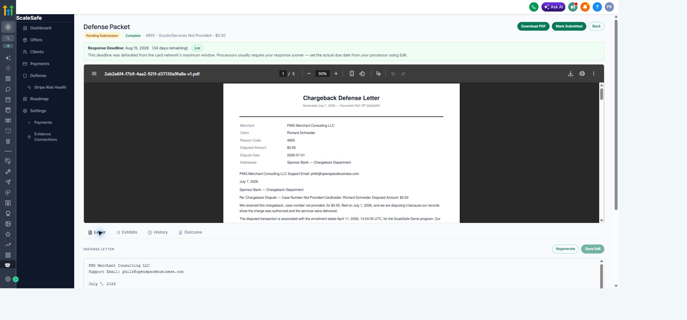 ScaleSafe defense packet workspace